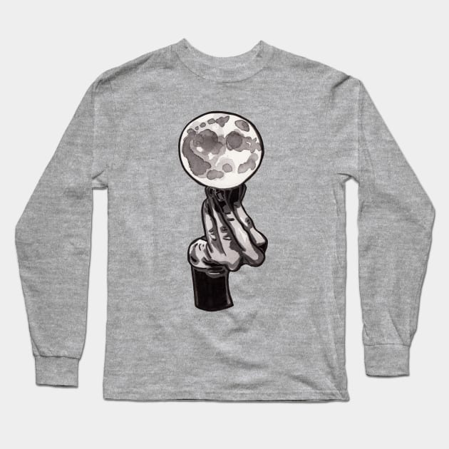 The Moon in Their Hands Long Sleeve T-Shirt by JenTheTracy